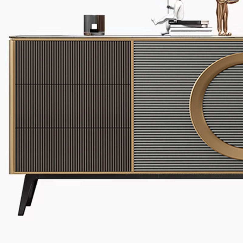 Tavolo da tavolo a buffet in stile moderno con armadi e cassetti