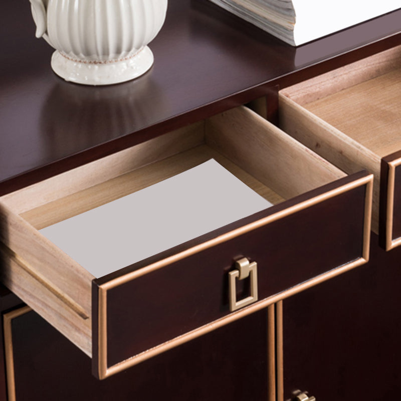 Tavolo da buffet moderno Scheda laterale in legno massiccio con armadi e cassetti