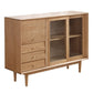 Tabella a buffet in legno massiccio Sideboard moderna con armadi e cassetti