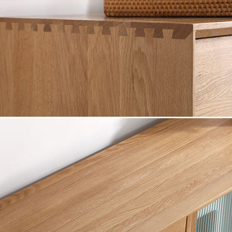 Tabella a buffet in legno massiccio Sideboard moderna con armadi e cassetti