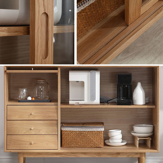 Tabella a buffet in legno massiccio Sideboard moderna con armadi e cassetti