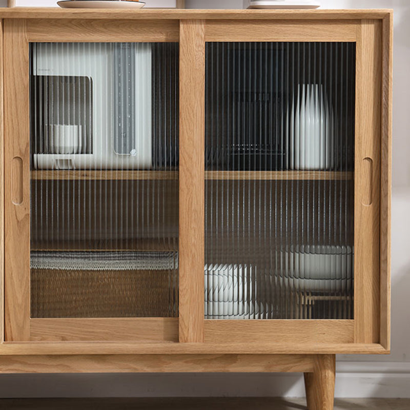 Tabella a buffet in legno massiccio Sideboard moderna con armadi e cassetti