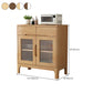 Solid Wood Buffet Table Modern 34.25-inch Side Board with Cabinets and Drawers Clearhalo 'buffet_sideboard' 'Buffets & Sideboards' 'furn' 'furn_buffet_sideboard' 'Furniture' 'Kitchen & Dining Furniture' 6578987