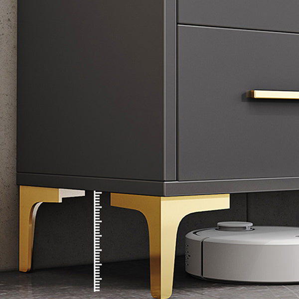 Mesa de buffet de madera tabla lateral de estilo glamoroso con gabinete y cajones