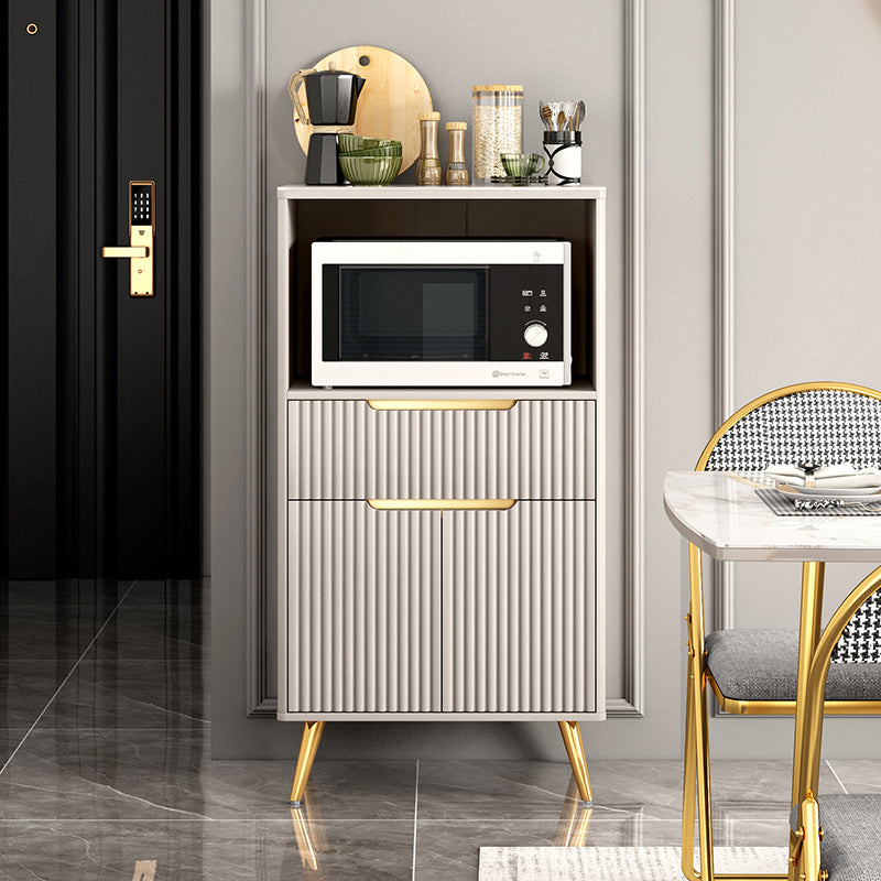 Tavolo da buffet in pietra moderna scheda laterale in stile moderno con armadi e cassetti