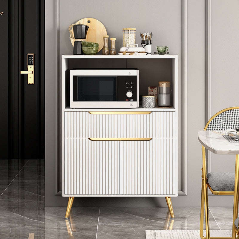 Tavolo da buffet in pietra moderna scheda laterale in stile moderno con armadi e cassetti