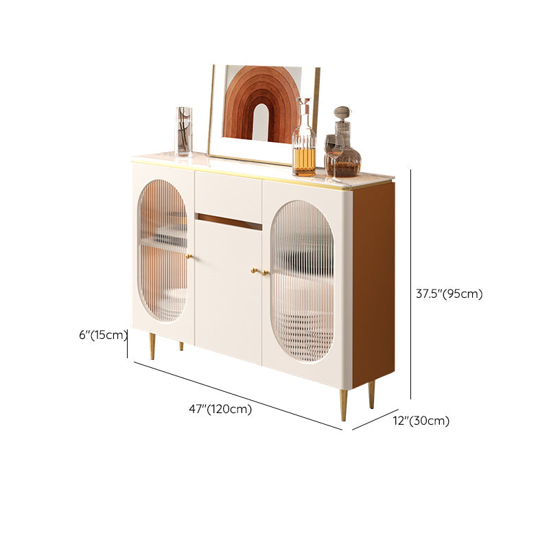 引き出し付きベージュダイニングビュッフェグラムサイドボードキャビネット用キッチン用