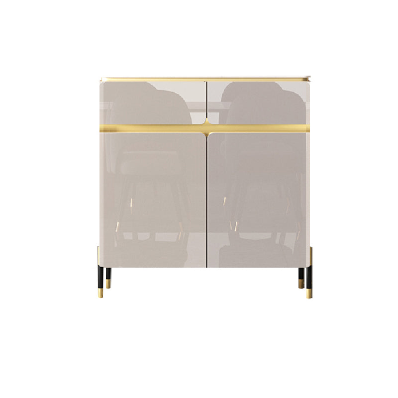 Tavolo la sideboard glam con cassetti in pietra e server di pranzo in legno ingegnerizzato