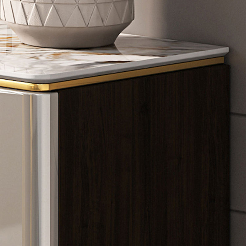 Tavolo la sideboard glam con cassetti in pietra e server di pranzo in legno ingegnerizzato
