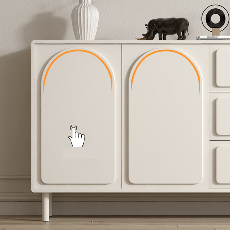 Server da pranzo contemporaneo White ingegnerizzato in legno tavolo