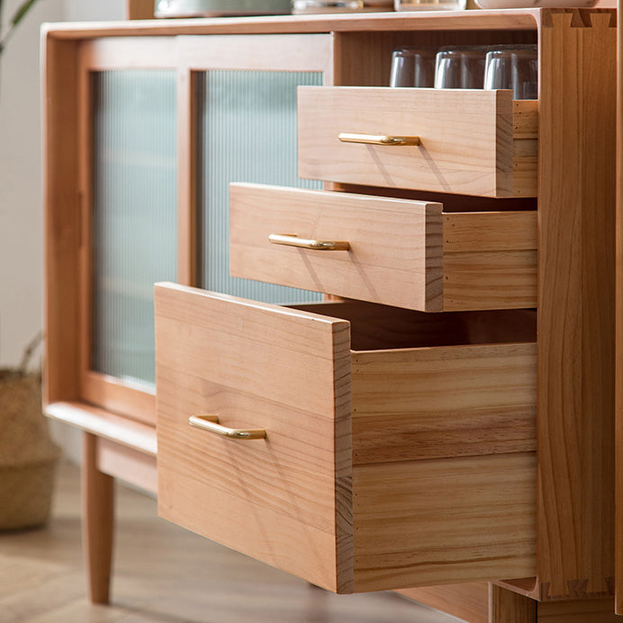 Moderno server da pranzo a 3 cassetti di legno in legno massiccio per casa