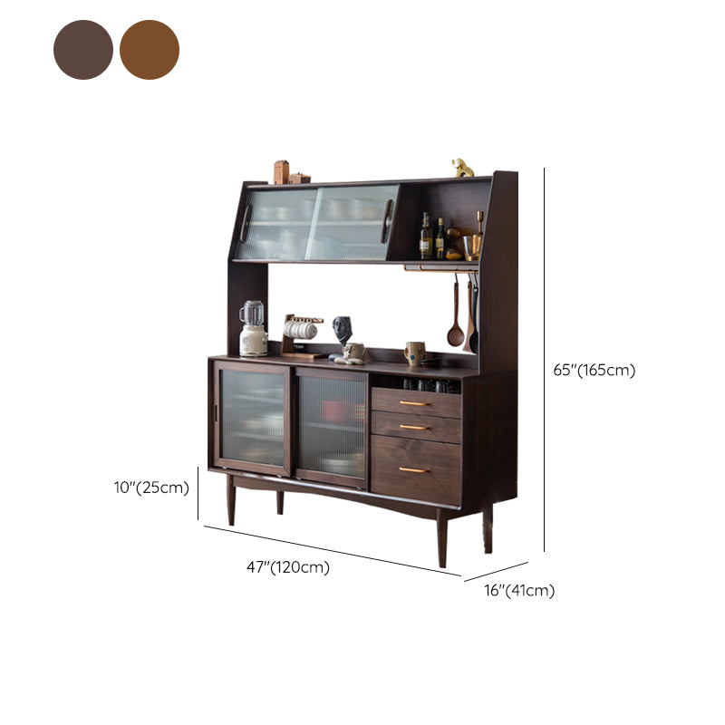Moderno server da pranzo a 3 cassetti di legno in legno massiccio per casa