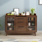 Contemporary Sideboard Buffet Rubberwood Solid Wood Dining Server Clearhalo 'buffet_sideboard' 'Buffets & Sideboards' 'furn' 'furn_buffet_sideboard' 'Furniture' 'Kitchen & Dining Furniture' 6579242