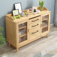 Contemporary Sideboard Buffet Rubberwood Solid Wood Dining Server Clearhalo 'buffet_sideboard' 'Buffets & Sideboards' 'furn' 'furn_buffet_sideboard' 'Furniture' 'Kitchen & Dining Furniture' 6579245