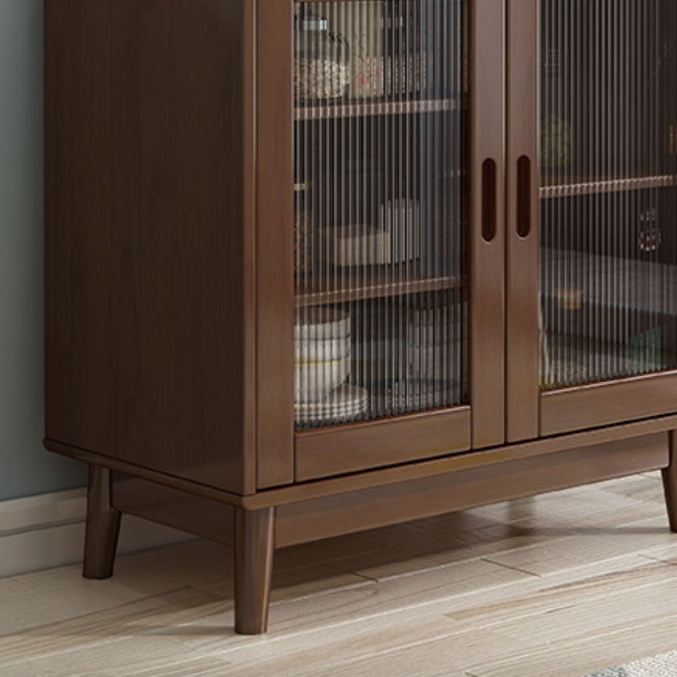 Contemporary Sideboard Buffet Rubberwood Solid Wood Dining Server Clearhalo 'buffet_sideboard' 'Buffets & Sideboards' 'furn' 'furn_buffet_sideboard' 'Furniture' 'Kitchen & Dining Furniture' 6579249