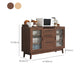 Contemporary Sideboard Buffet Rubberwood Solid Wood Dining Server Clearhalo 'buffet_sideboard' 'Buffets & Sideboards' 'furn' 'furn_buffet_sideboard' 'Furniture' 'Kitchen & Dining Furniture' 6579258
