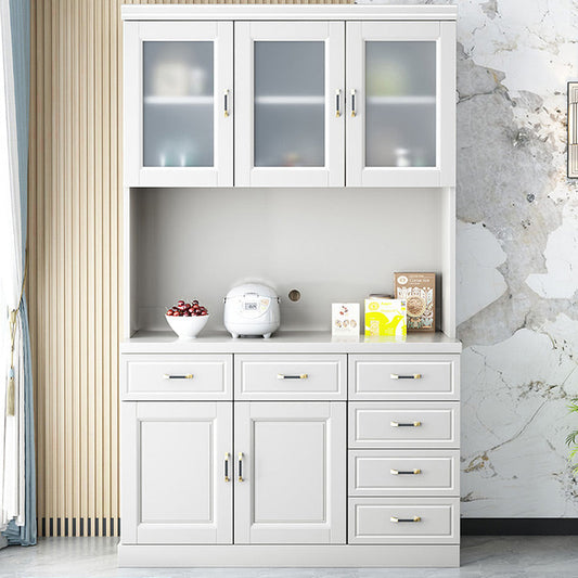 Server da pranzo contemporaneo di sideboard in legno massiccio con porte di vetro