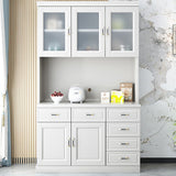 Server da pranzo contemporaneo di sideboard in legno massiccio con porte di vetro