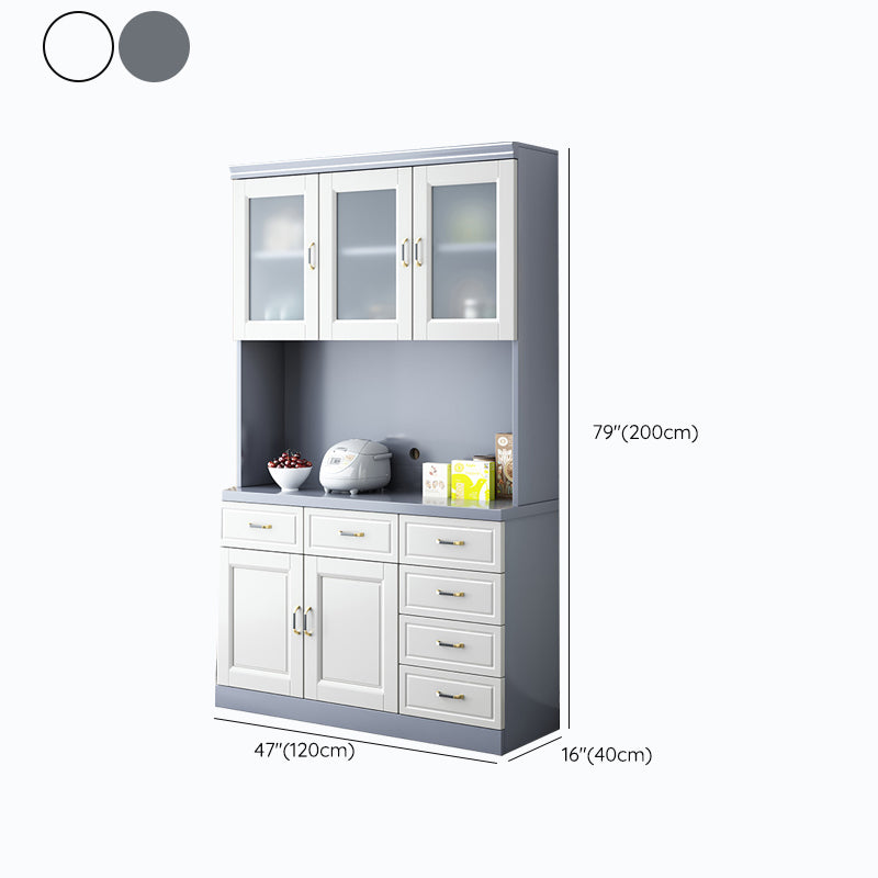 Server da pranzo contemporaneo di sideboard in legno massiccio con porte di vetro