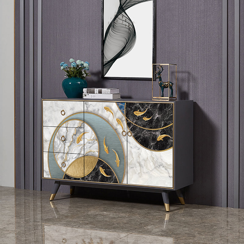 Contemporary Buffet Sideboard Solid Wood Buffet Server for Kitchen Clearhalo 'buffet_sideboard' 'Buffets & Sideboards' 'furn' 'furn_buffet_sideboard' 'Furniture' 'Kitchen & Dining Furniture' 6579275