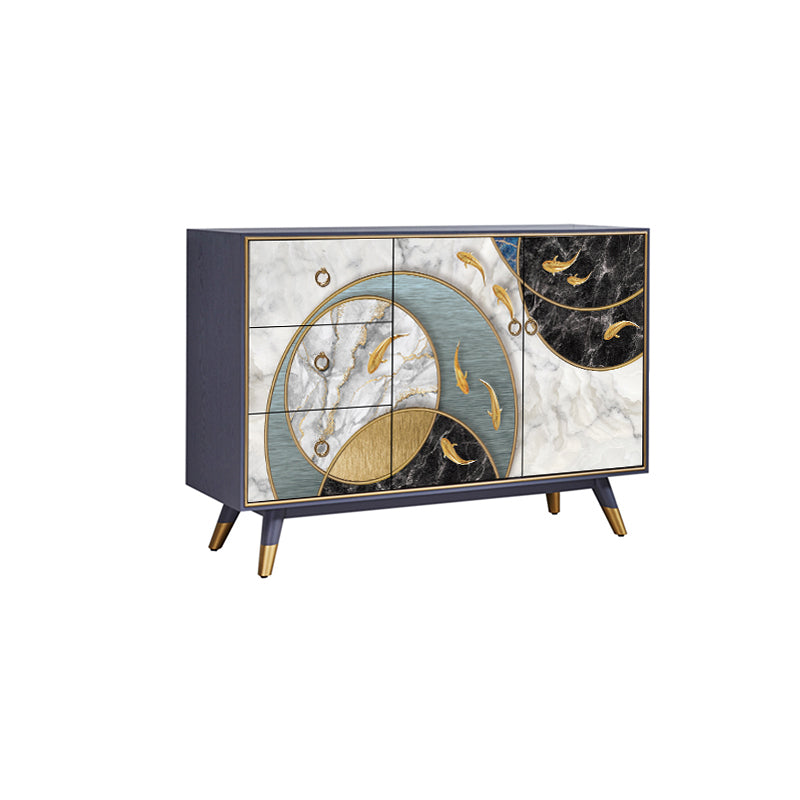 Contemporary Buffet Sideboard Solid Wood Buffet Server for Kitchen 47"L x 16"W x 33"H 3 Clearhalo 'buffet_sideboard' 'Buffets & Sideboards' 'furn' 'furn_buffet_sideboard' 'Furniture' 'Kitchen & Dining Furniture' 6579277