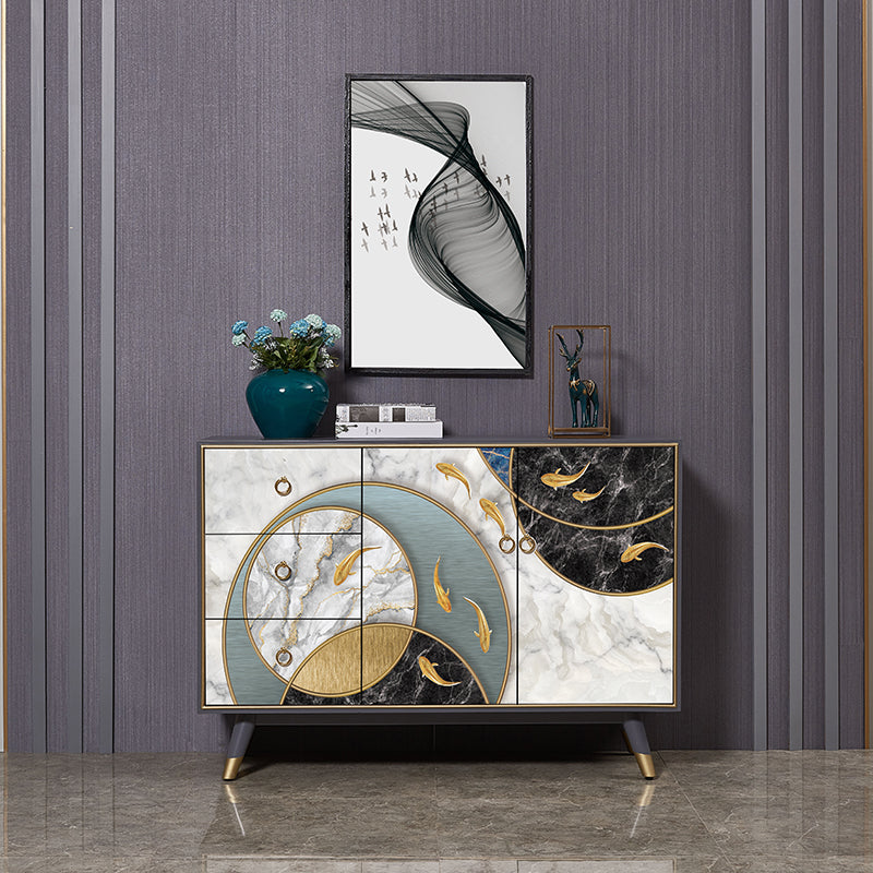 Contemporary Buffet Sideboard Solid Wood Buffet Server for Kitchen Clearhalo 'buffet_sideboard' 'Buffets & Sideboards' 'furn' 'furn_buffet_sideboard' 'Furniture' 'Kitchen & Dining Furniture' 6579278