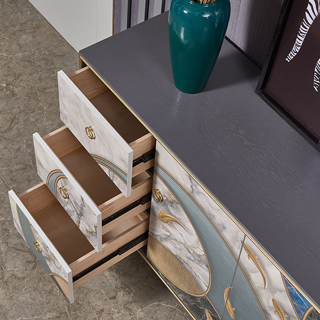 Contemporary Buffet Sideboard Solid Wood Buffet Server for Kitchen Clearhalo 'buffet_sideboard' 'Buffets & Sideboards' 'furn' 'furn_buffet_sideboard' 'Furniture' 'Kitchen & Dining Furniture' 6579288