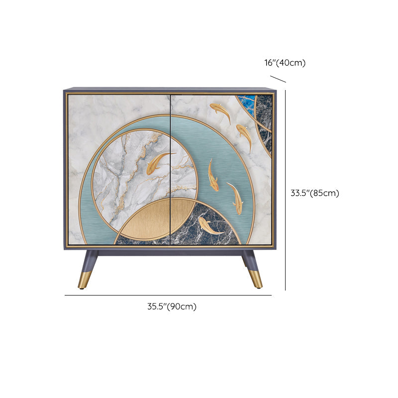 Contemporary Buffet Sideboard Solid Wood Buffet Server for Kitchen Clearhalo 'buffet_sideboard' 'Buffets & Sideboards' 'furn' 'furn_buffet_sideboard' 'Furniture' 'Kitchen & Dining Furniture' 6579291