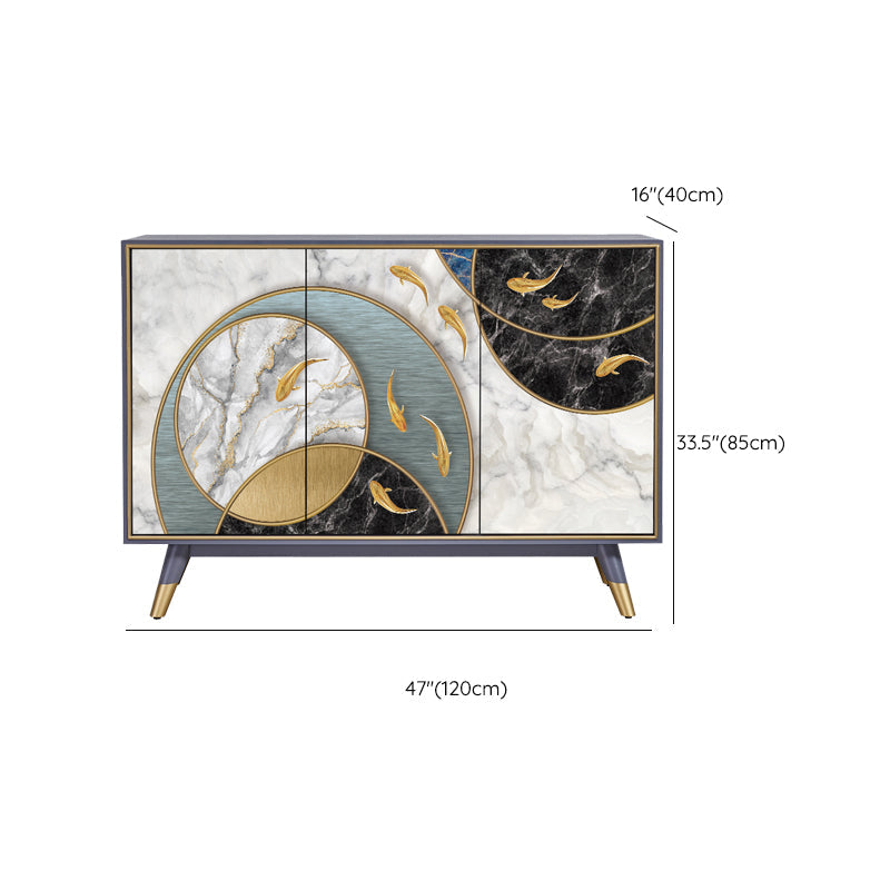 Contemporary Buffet Sideboard Solid Wood Buffet Server for Kitchen Clearhalo 'buffet_sideboard' 'Buffets & Sideboards' 'furn' 'furn_buffet_sideboard' 'Furniture' 'Kitchen & Dining Furniture' 6579292