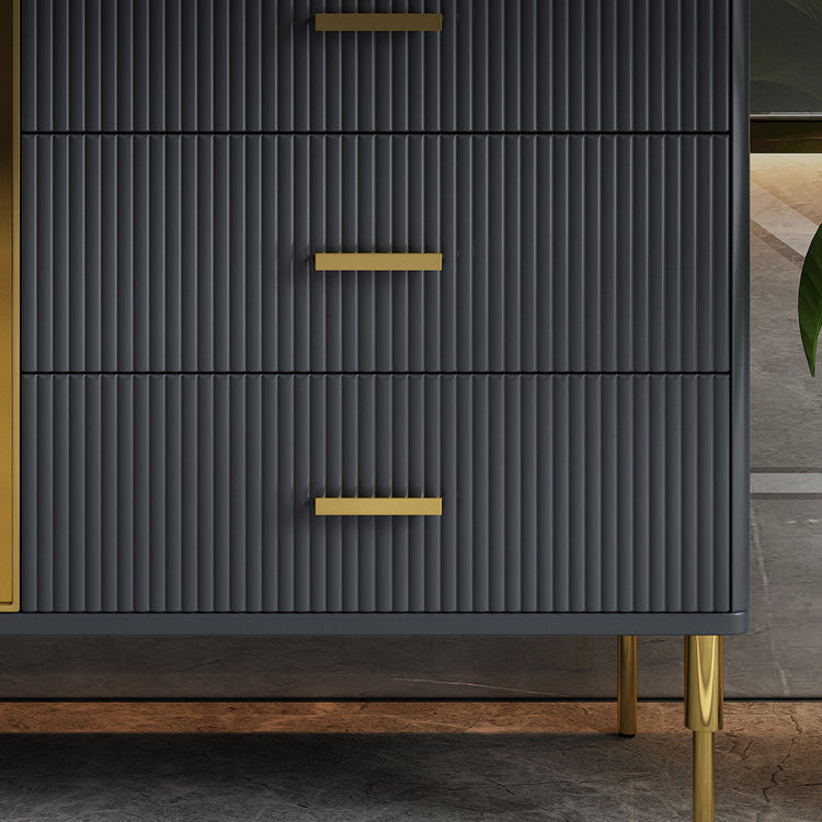 3-drawer Sideboard Cabinet with Drawers Glam Buffet Sideboard Clearhalo 'buffet_sideboard' 'Buffets & Sideboards' 'furn' 'furn_buffet_sideboard' 'Furniture' 'Kitchen & Dining Furniture' 6579308