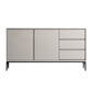 Modern Buffet Sideboard with Drawers Stone and Wood Buffet Server