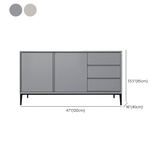 Sideboard a buffet moderno con cassetti Server in pietra e buffet in legno