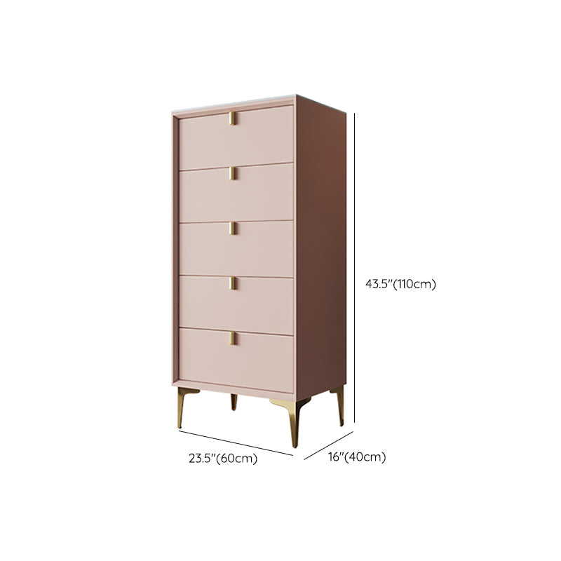 Tavolo da sideboard in legno massiccio rosa Server da pranzo moderno con cassetti