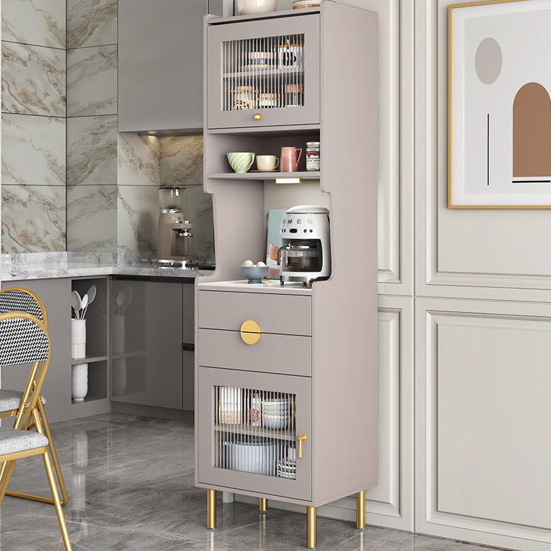 Gam Sideboard Cabinet con cassetti di pietra e server da pranzo in legno