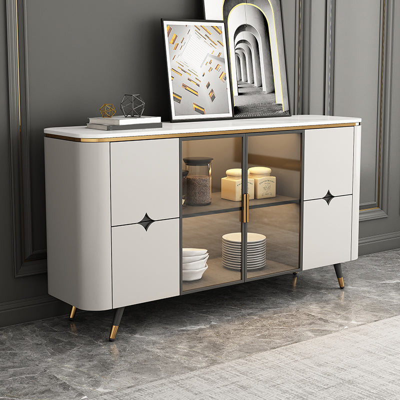 Glam Sideboard Armadio con cassetti tavolo da sideboard beige per cucina
