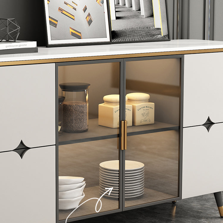 Glam Sideboard Armadio con cassetti tavolo da sideboard beige per cucina