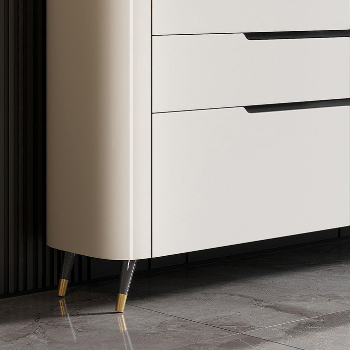 Tavolo latedeboard glam con cassetti in pietra e server da pranzo in legno per cucina