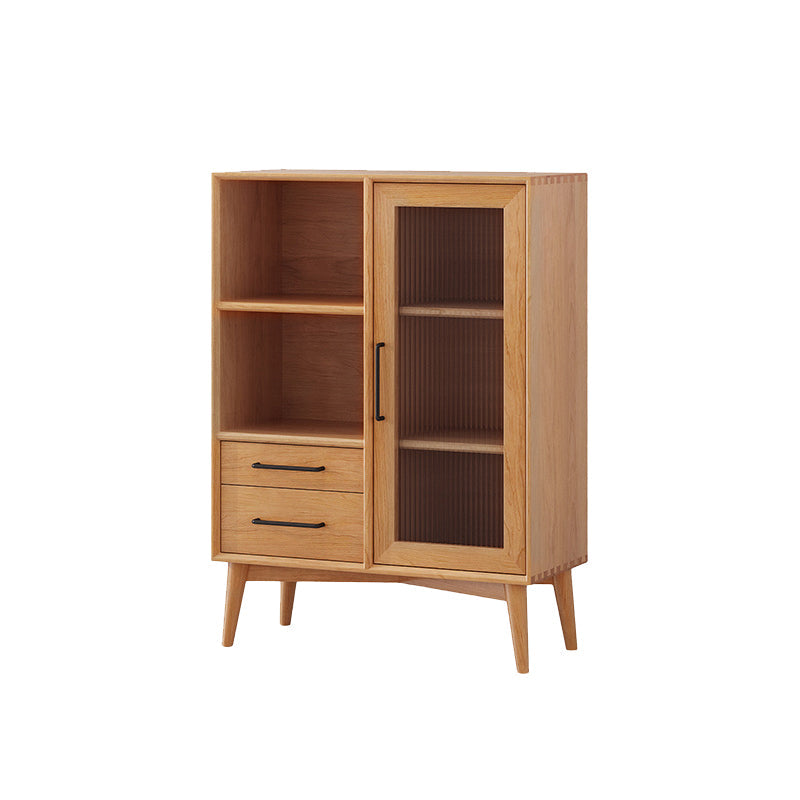 Server da pranzo in legno massiccio con porte di vetro moderno server buffet