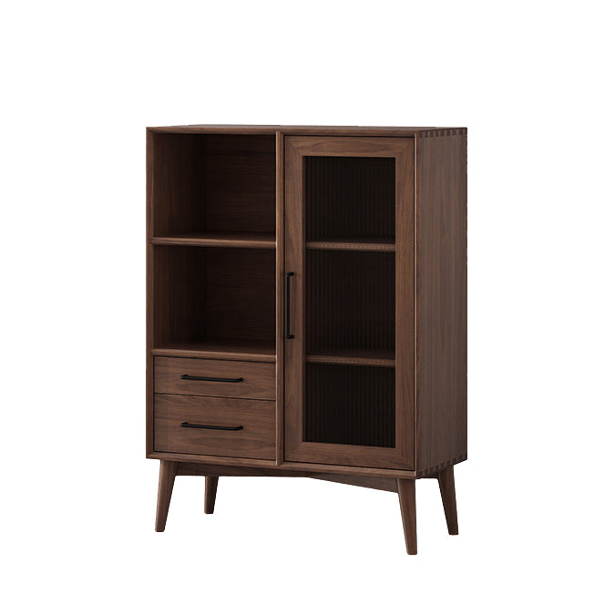 Server da pranzo in legno massiccio con porte di vetro moderno server buffet