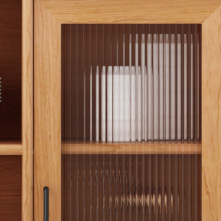 Server da pranzo in legno massiccio con porte di vetro moderno server buffet