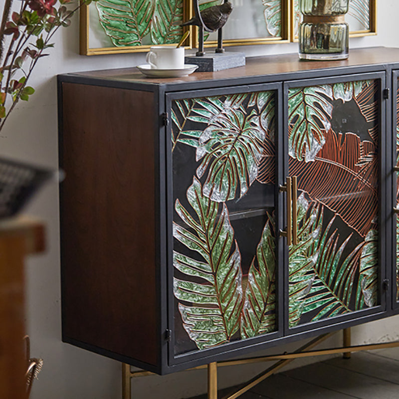 Server di pranzo in legno ingegnerizzato server a buffet contemporaneo per cucina