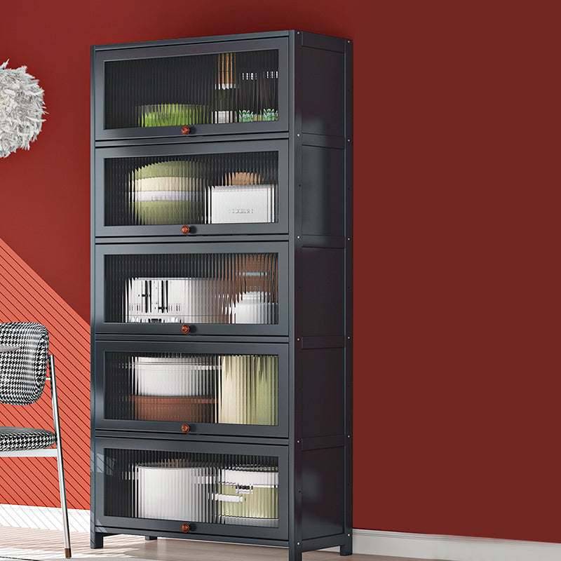 Server di cucina in bambù grigio moderno server per soggiorno