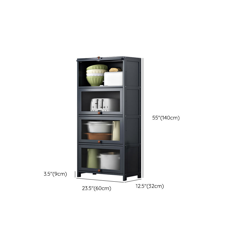 Server di cucina in bambù grigio moderno server per soggiorno