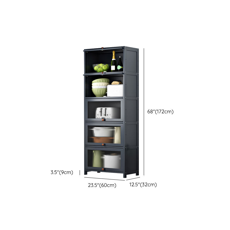 Server di cucina in bambù grigio moderno server per soggiorno