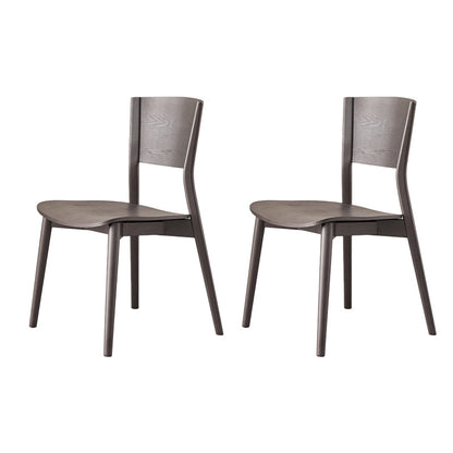 Solid Wood Contemporary Dining Chair Kitchen Armless Open Back Chair