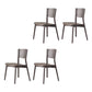 Solid Wood Contemporary Dining Chair Kitchen Armless Open Back Chair
