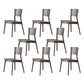 Solid Wood Contemporary Dining Chair Kitchen Armless Open Back Chair