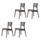 Solid Wood Contemporary Dining Chair Kitchen Armless Open Back Chair