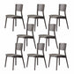 Solid Wood Contemporary Dining Chair Kitchen Armless Open Back Chair