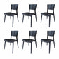 Solid Wood Contemporary Dining Chair Kitchen Armless Open Back Chair